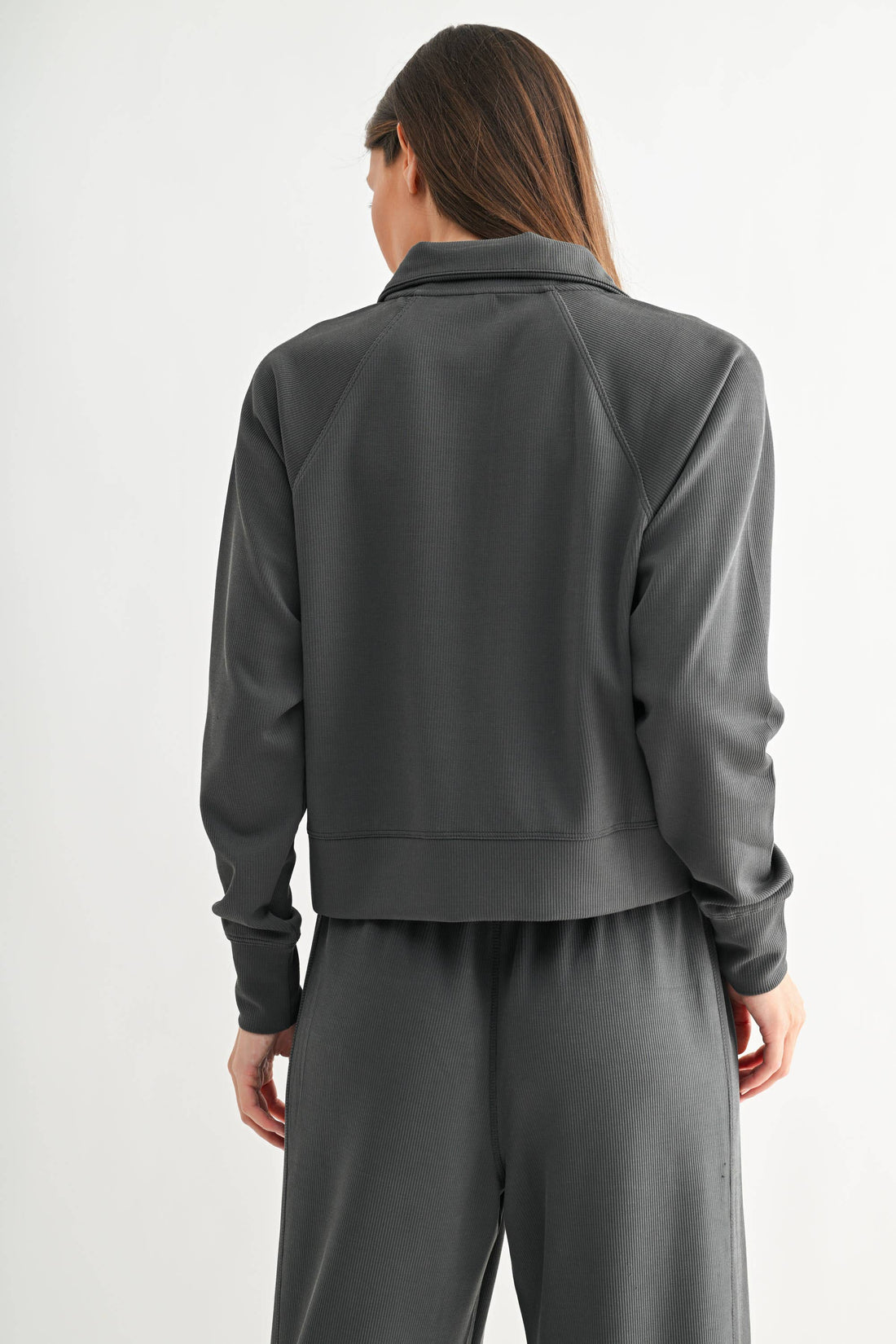 Luxe 1/4 Zip Rib Sweater