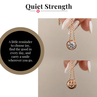 Choose Joy Reversible Smiley Face Necklace in Gold