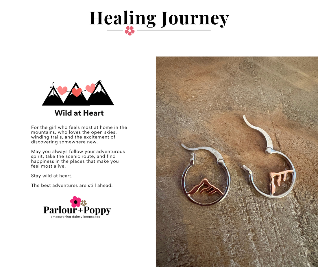 P + P Wild At Heart Mountain Mini Hoop Earrings