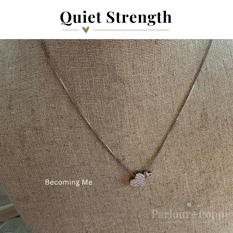 Healing Journey Becoming Me Two Hearts Necklace in Sterling Silver