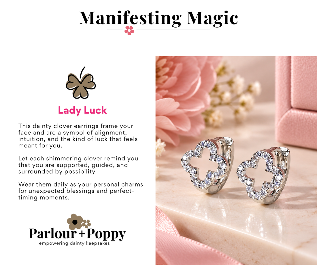 Lady Luck Clover Earrings in Silver and Gold