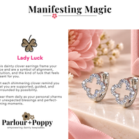 Lady Luck Clover Earrings in Silver and Gold
