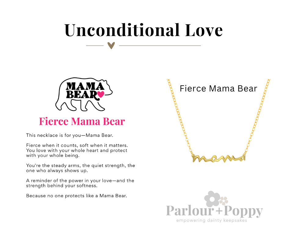 Unconditional Love Mama Script Necklace