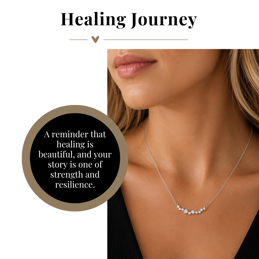 Healing Journey: Beautifully Broken Necklace CZ Sparkle Necklace