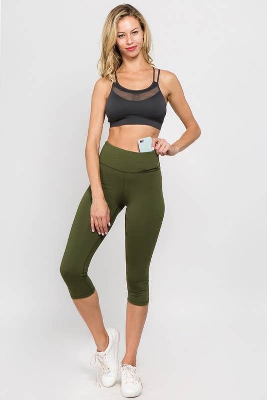Activewear Capri W/ Hidden Pocket