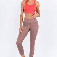 Active Crisscross Mesh Ankle Capri Legging
