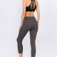 Active Crisscross Mesh Ankle Capri Legging