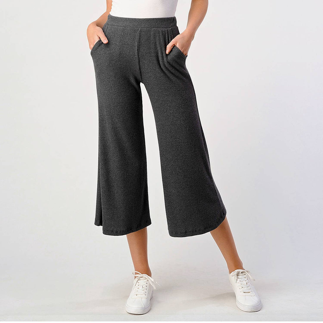 Brushed Rib Knit Lounge Capri