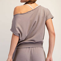 French Terry Off the Shoulder Top