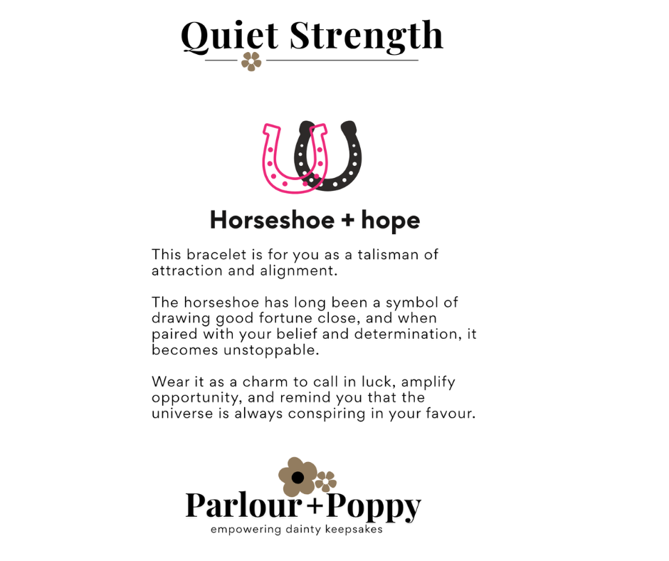 P + P Horseshoe + Hope Dainty Gold Horseshoe Bracelet in Gold or Silver