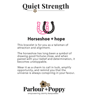 P + P Horseshoe + Hope Dainty Gold Horseshoe Bracelet in Gold or Silver