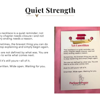 Quiet Strength Dainty Gold Filled Bar Necklace,