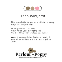 Then, Now, Next Bracelet Cubic Zirconia Manifestation Bracelet
