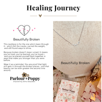 Healing Journey: Beautifully Broken Necklace CZ Sparkle Necklace