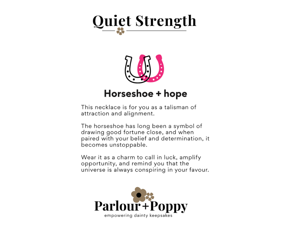 P + P Horseshoe + Hope Dainty Horseshoe + CZ Necklace