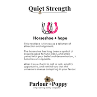 P + P Horseshoe + Hope Dainty Horseshoe + CZ Necklace
