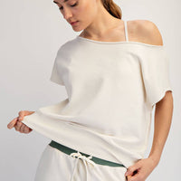 French Terry Off the Shoulder Top