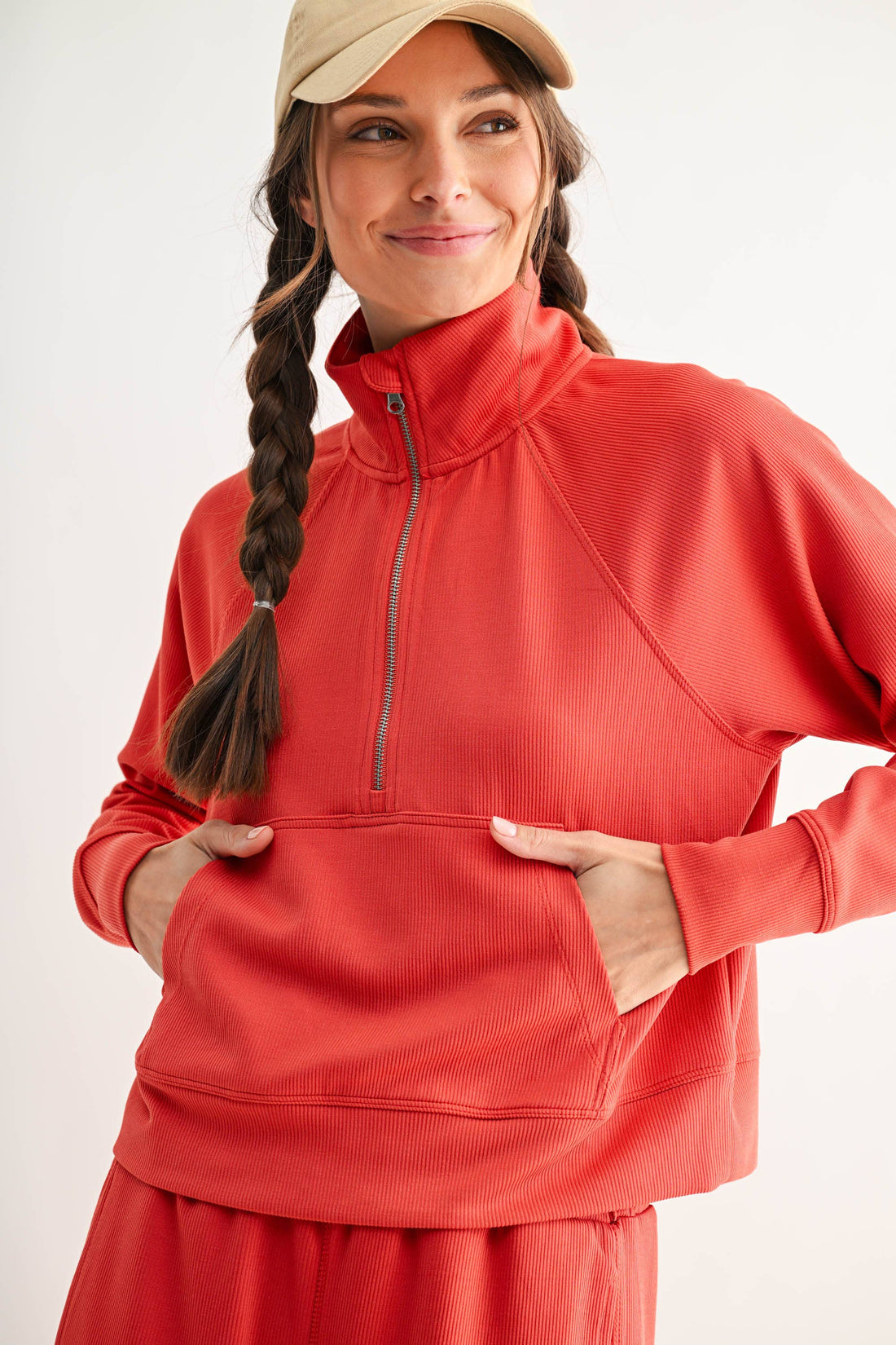 Luxe 1/4 Zip Rib Sweater