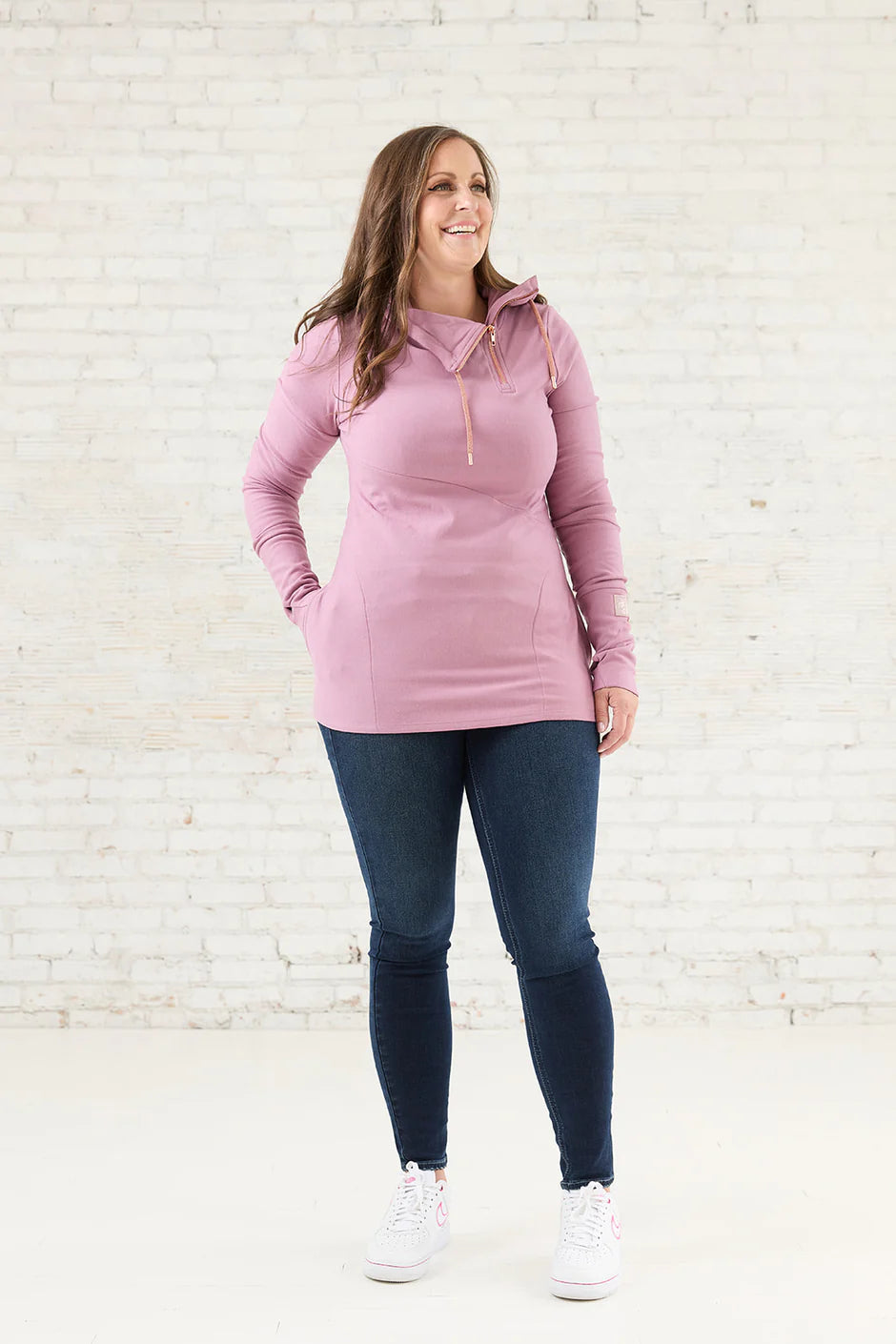 Pink Cement Pullover Hoodie
