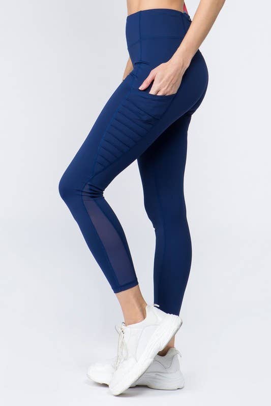 Mesh Leggings with Moto Pockets