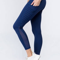 Mesh Leggings with Moto Pockets