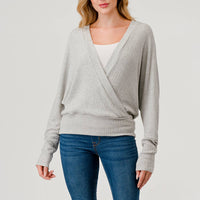 Crossover Dolman Style Sleeve Top