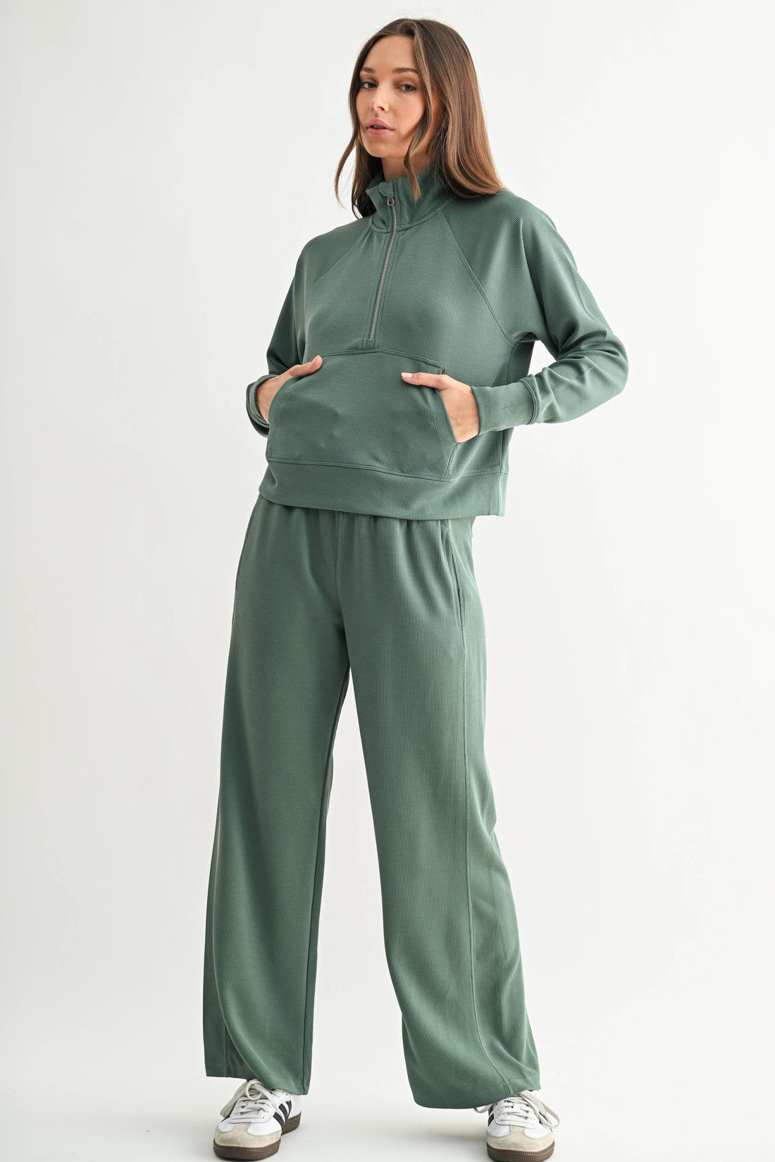 Luxe 1/4 Zip Rib Sweater
