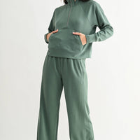 Luxe 1/4 Zip Rib Sweater