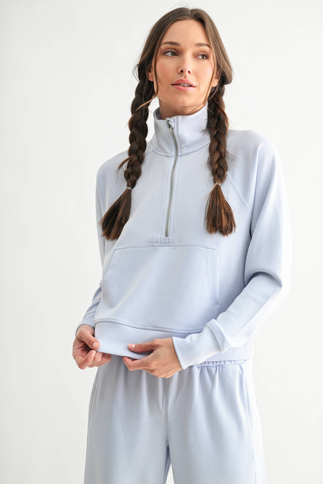 Luxe 1/4 Zip Rib Sweater