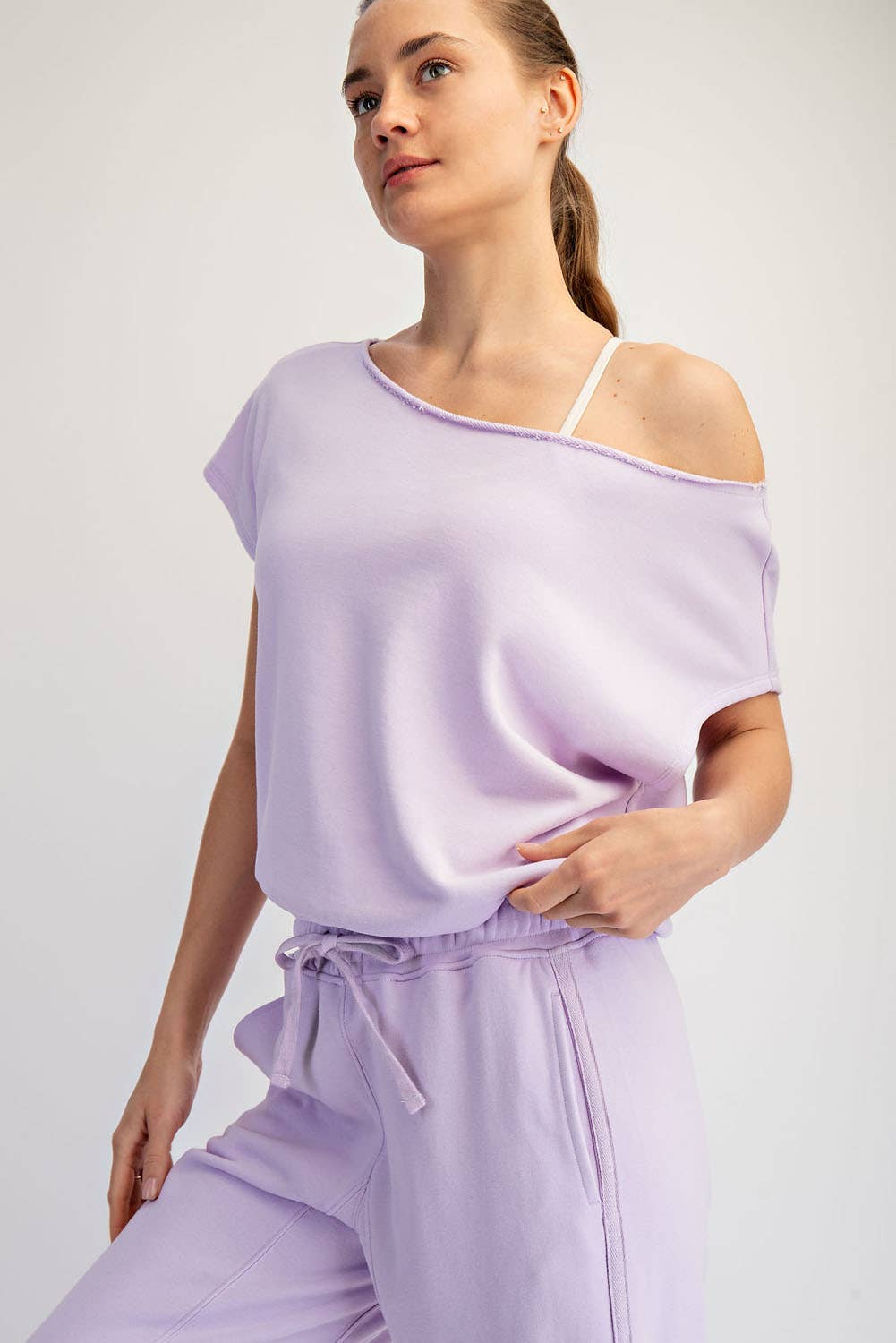 French Terry Off the Shoulder Top