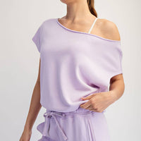 French Terry Off the Shoulder Top