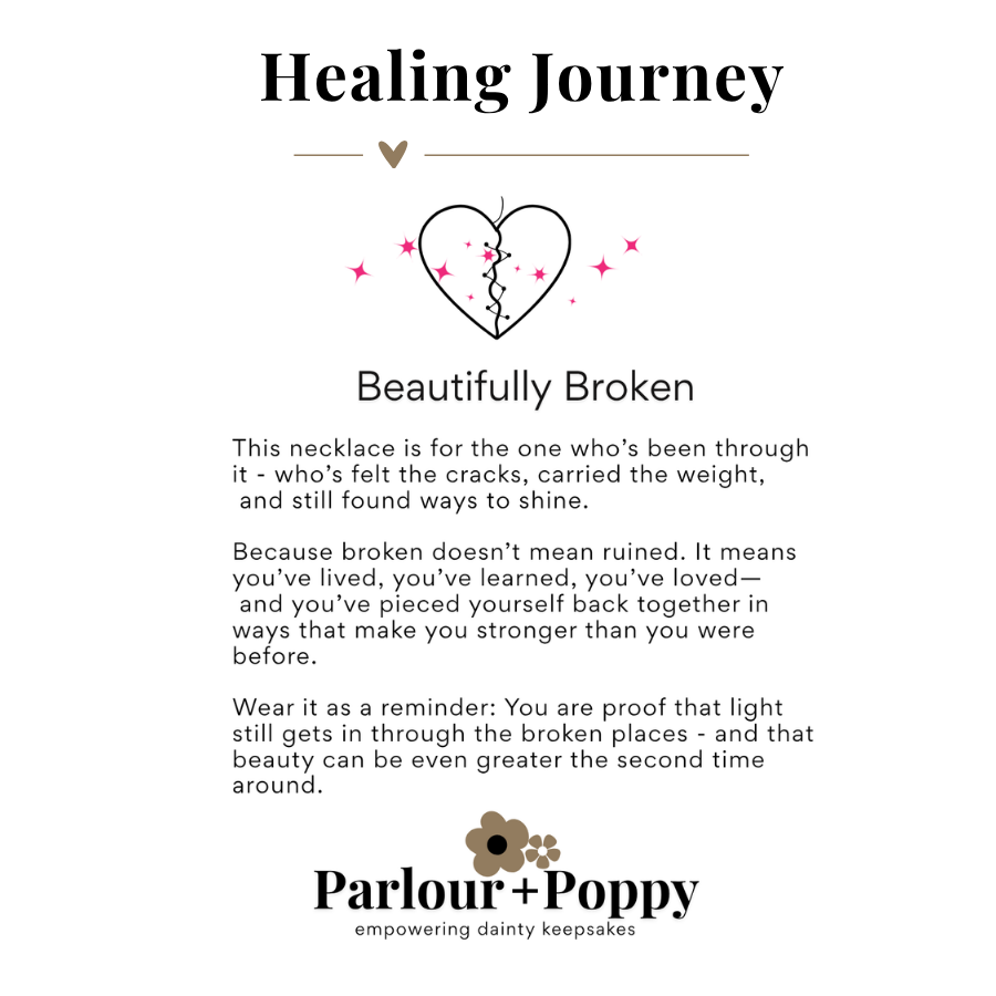 Healing Journey: Beautifully Broken Necklace CZ Sparkle Necklace