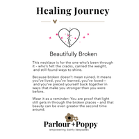 Healing Journey: Beautifully Broken Necklace CZ Sparkle Necklace