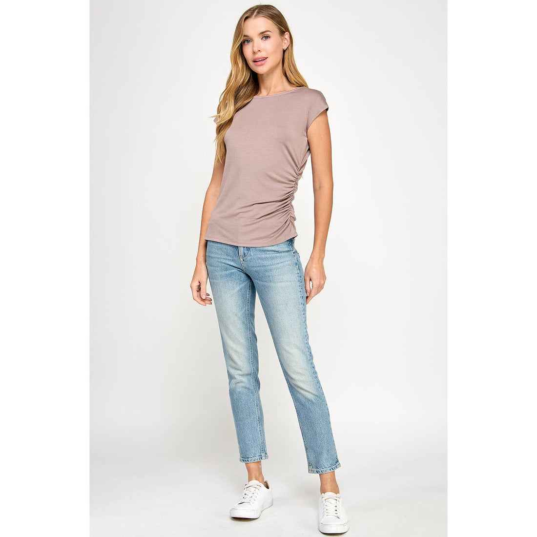 One Side Ruched Tank