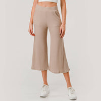 Brushed Rib Knit Lounge Capri