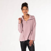 Bamboo Arden Half-Zip Sweatshirt - Soft Lavender
