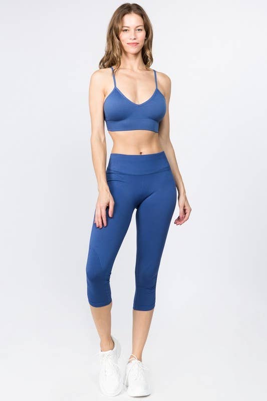 Cinched Ankle Seamless Activewear Leggings