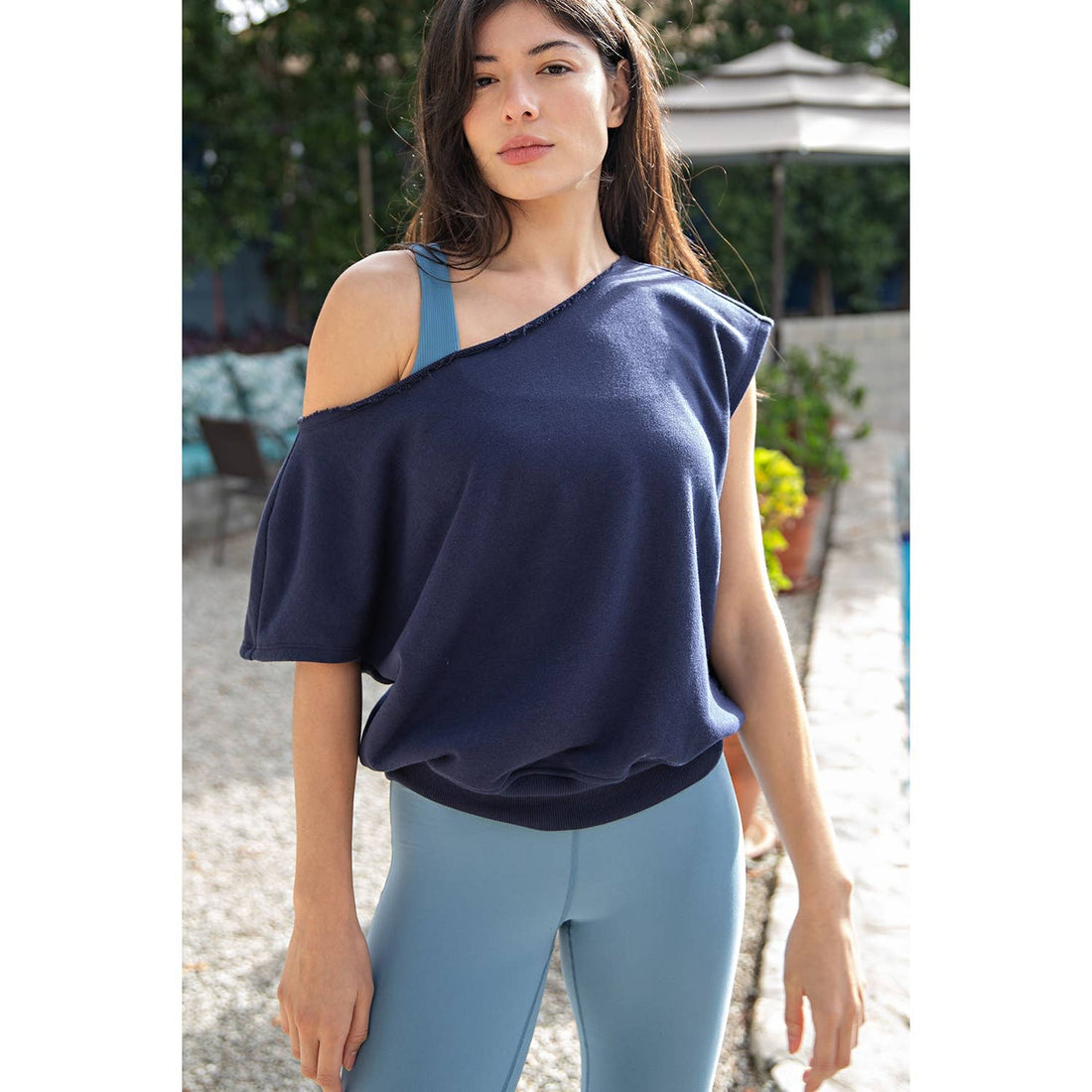 French Terry Off the Shoulder Top