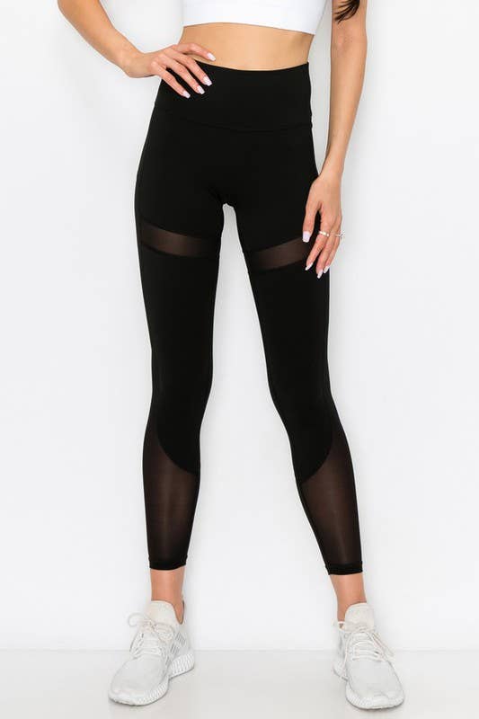 Contour Mesh Active Leggings