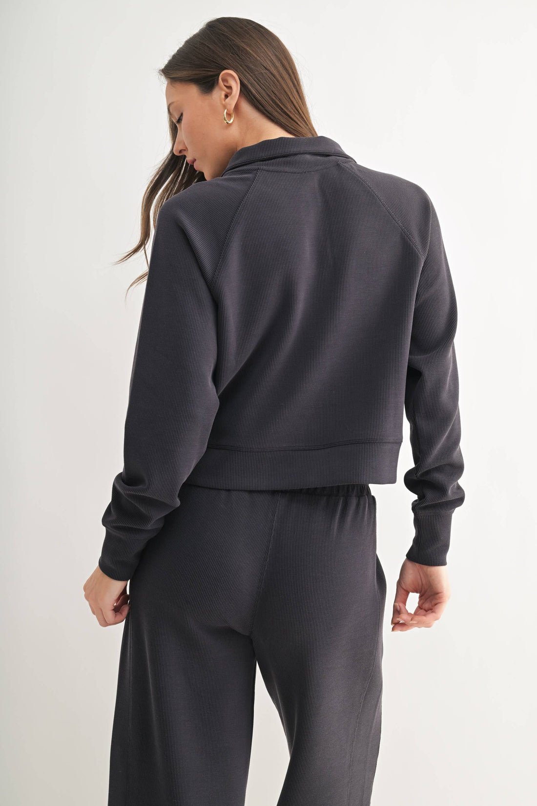 Luxe 1/4 Zip Rib Sweater