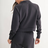 Luxe 1/4 Zip Rib Sweater