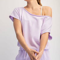 French Terry Off the Shoulder Top