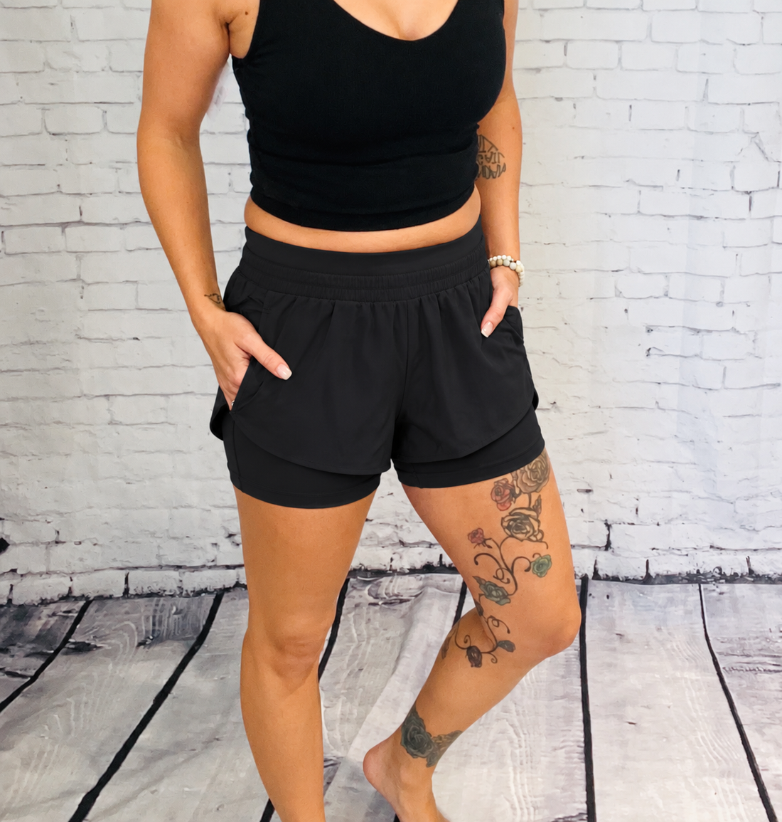 2-in-1 Butterfly Shorts