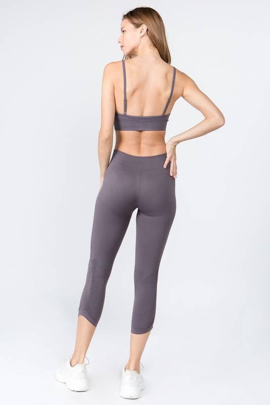Cinched Ankle Seamless Activewear Leggings