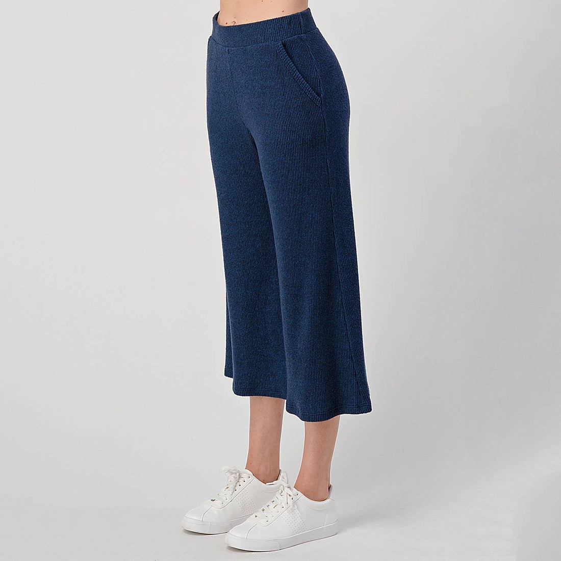 Brushed Rib Knit Lounge Capri