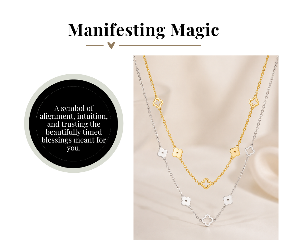 Manifesting Magic A Little Luck Clover Station Necklace