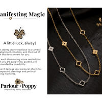 Manifesting Magic A Little Luck Clover Station Necklace