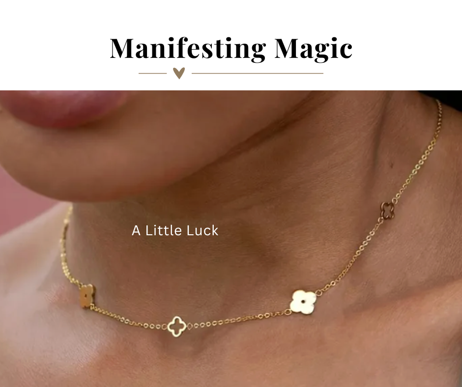 Manifesting Magic A Little Luck Clover Station Necklace