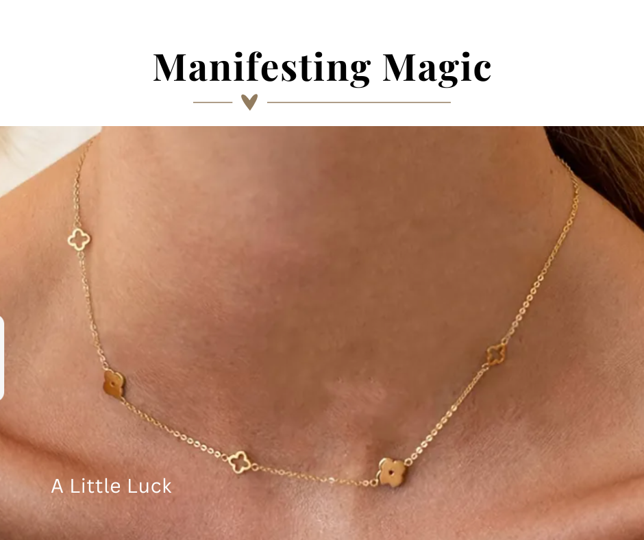 Manifesting Magic A Little Luck Clover Station Necklace