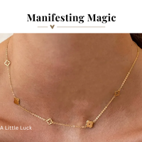 Manifesting Magic A Little Luck Clover Station Necklace